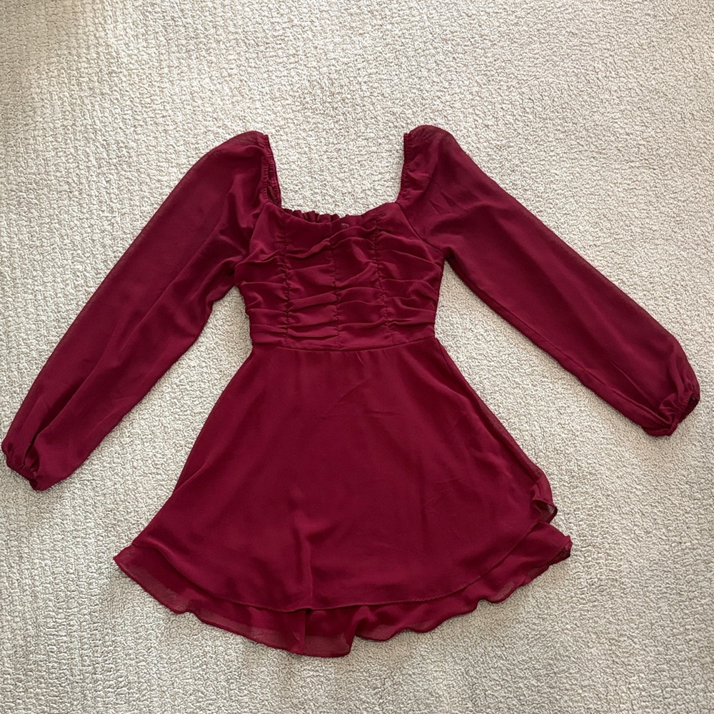 Altar’s State Maroon Mini Dress